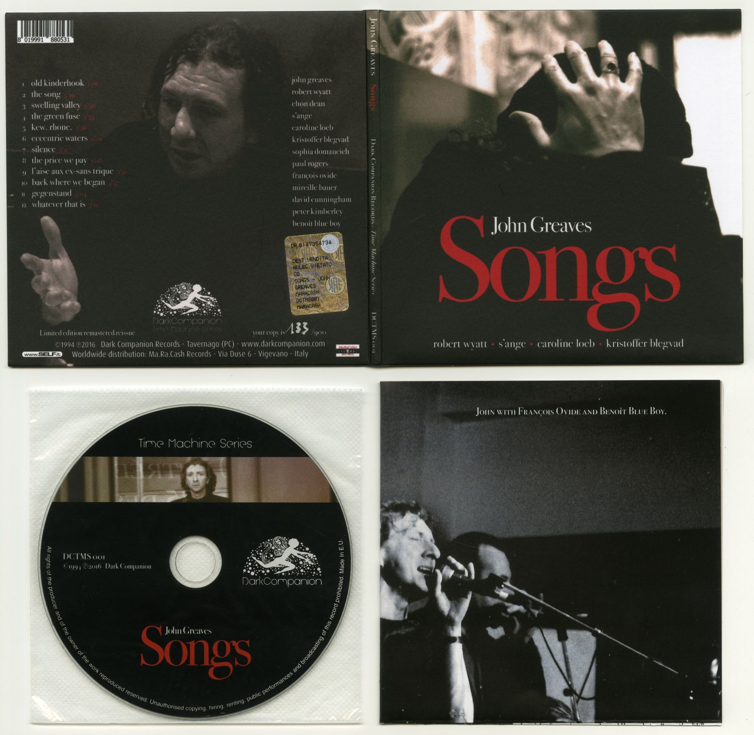 John Greaves『Songs』（2016年、Dark Companion Records）